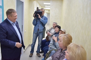  Николай Панков встретился с врачами и пациентами нового филиала поликлиники №20 