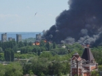 Половину Саратова затянуло дымом из-за пожара на элеваторе
