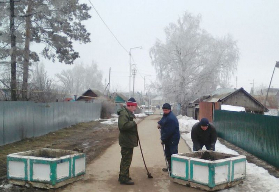 После обращения к Главе Татищевского МО на пешеходной зоне поставили вазоны