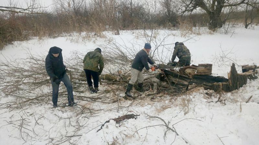 Противопаводковые меропрития. В с. Идолга расчистили русло реки