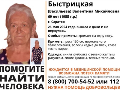 Пенсионерку с потерей памяти из областного центра нашли мёртвой