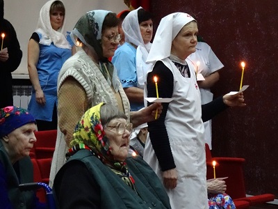 В Балашовском доме-интернате прошел Чин освящения воды