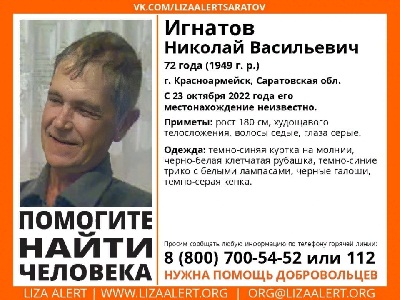 Пропавшего два дня назад Николая Игнатова нашли мертвым