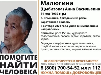 Волонтеры продолжают искать пропавшую полгода назад пенсионерку в камуфляжной куртке и голубом халате