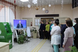 В Энгельсском доме-интернате прошла трансляция пресс-конференции «Итоги года с Владимиром Путиным»
