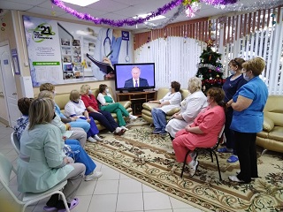 В Энгельсском доме-интернате прошла трансляция Большой пресс-конференции Президента страны